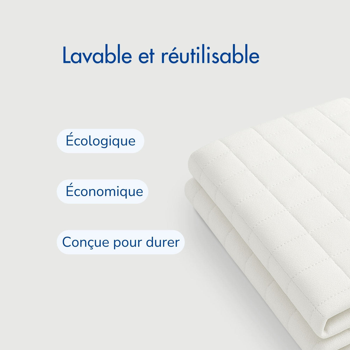 Alèse d'incontinence lavable et réutilisable