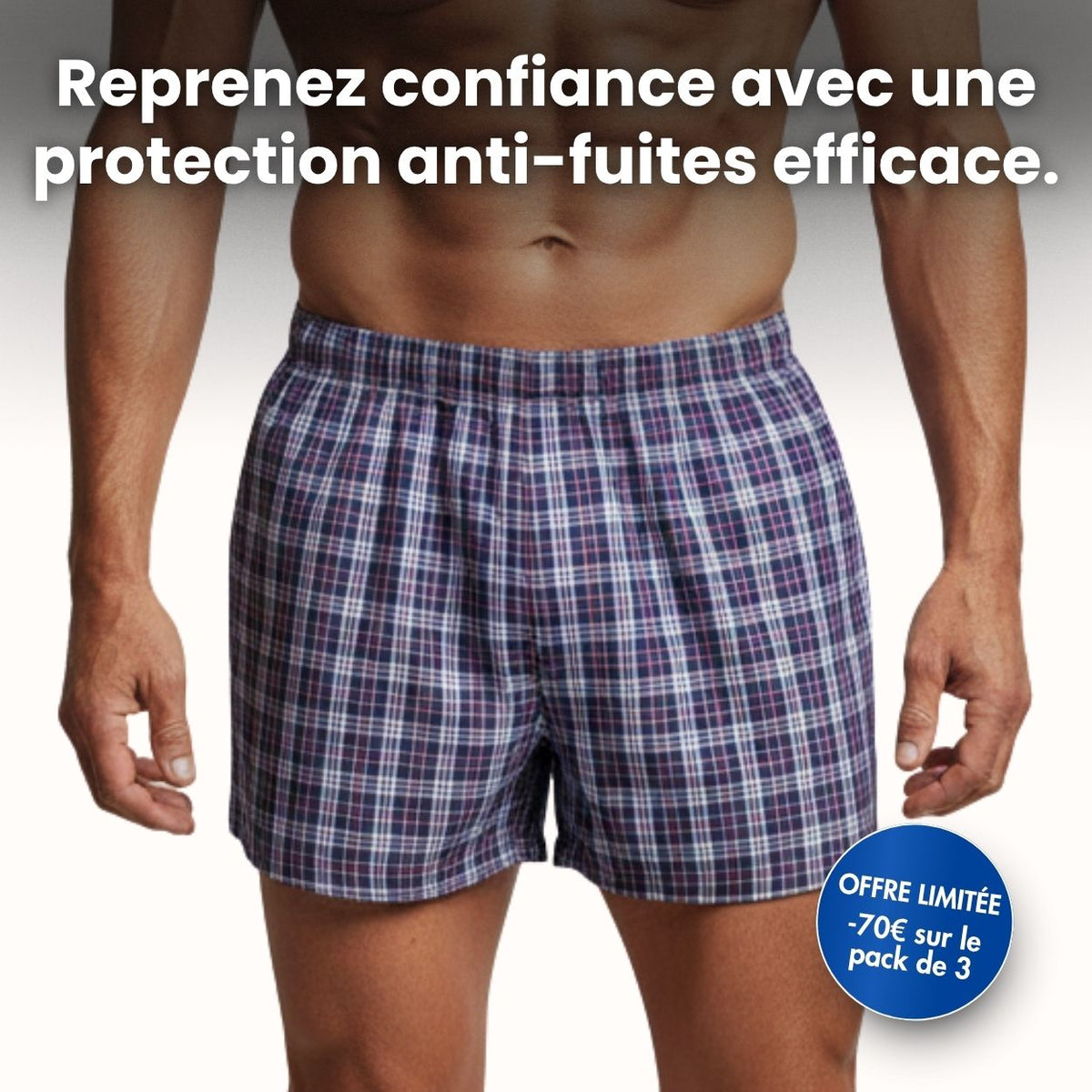 Caleçon d'incontinence ultra-absorbant Homme